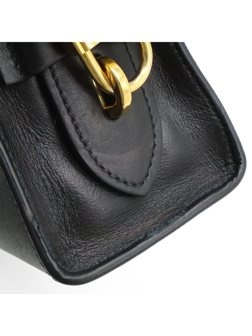 Prada Esplanade Shoulder Bag Crossbody Saffiano Leather Nero Black Gold - Picture 9 of 9